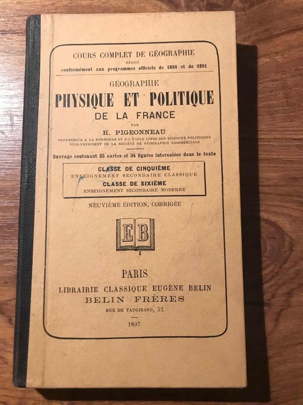 Cours complet de g&eacute;ographie -1897- 