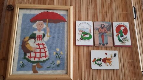 B�cassine  - 4 magnets et 1 cadre canevas 0 Villemomble (93)