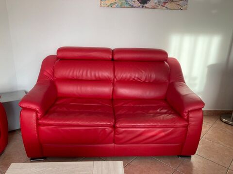 suite double emploi , canapé cuir rouge 450 Villeurbanne (69)