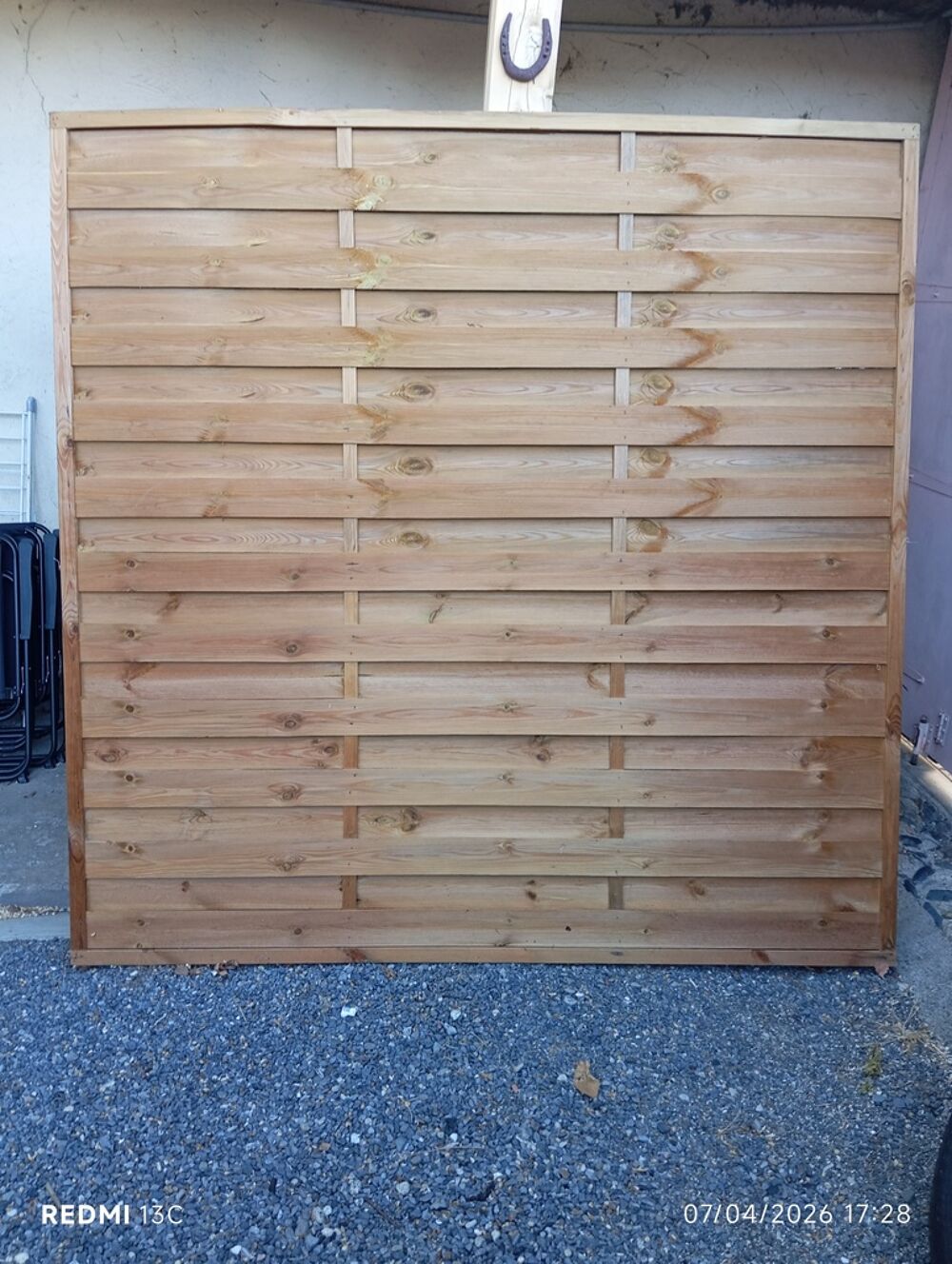 7 panneaux bois lames horizontales (30€piece) Bricolage