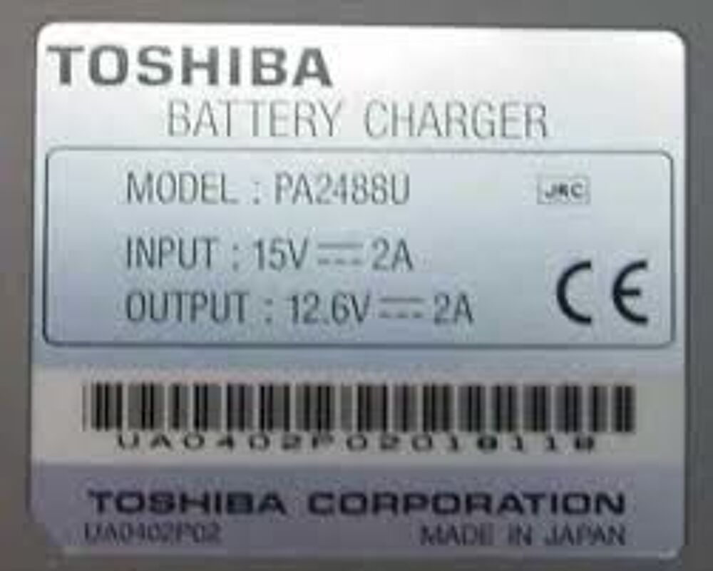 double chargeur Toshiba PA 2488U Matériel informatique