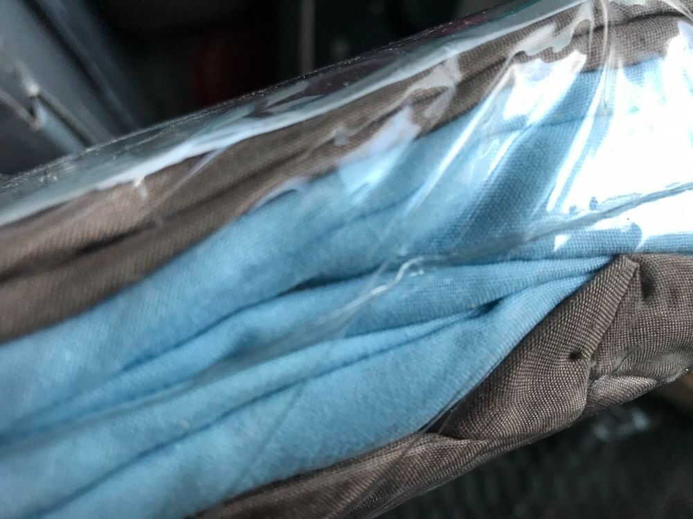 PARURE DE LIT Marron/Turquoise 4 pi&egrave;ces 100% microfibre Cuisine