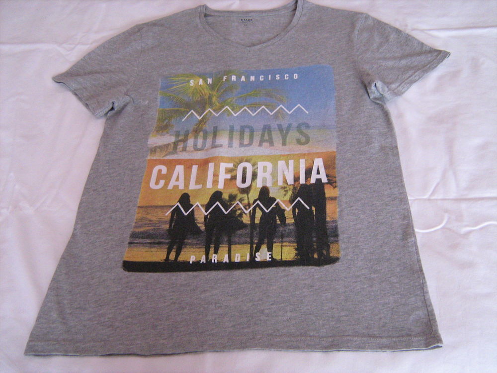 Tee-shirt gris California Vtements