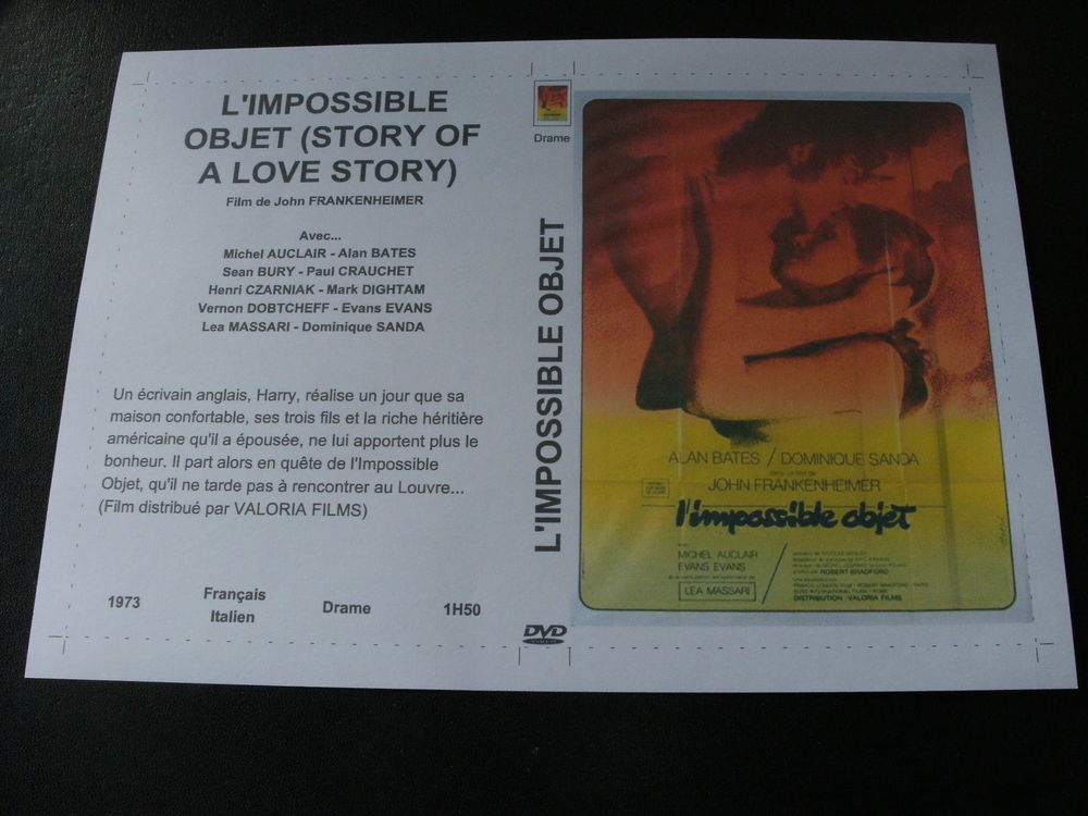 Film : &quot; L 'impossible objet &quot; DVD et blu-ray