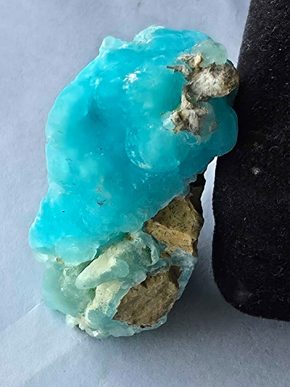 H&eacute;mimorphite Bleue Mamelonn&eacute;e du Congo-Pierre de Collection 