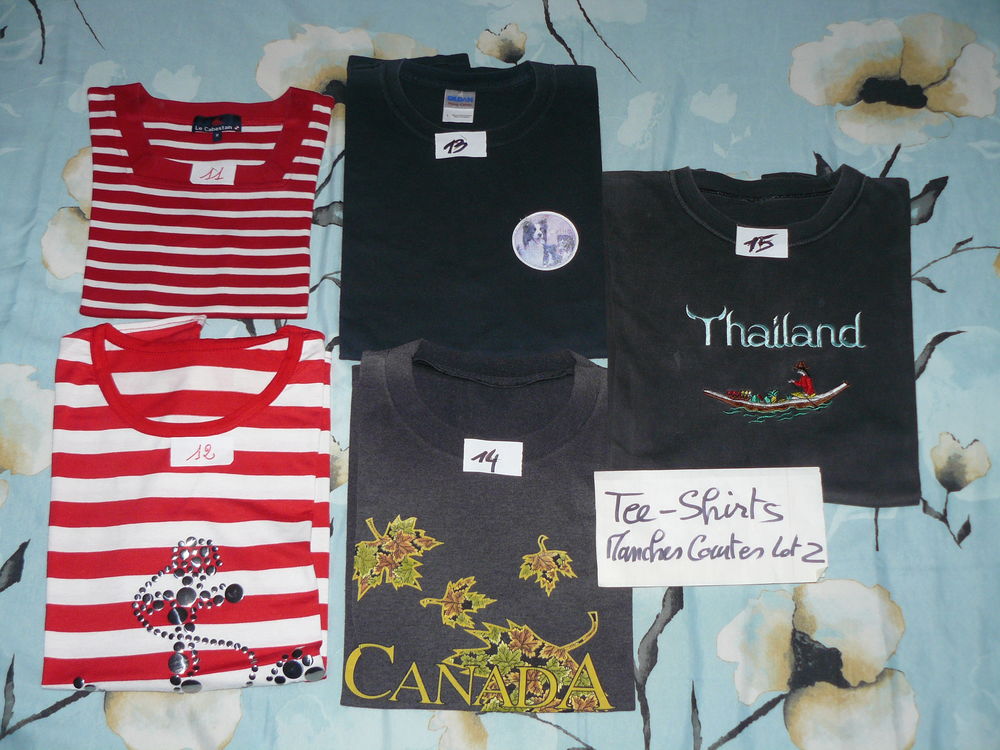 16 tee-shirts manches courtes lot 2 "bibi Vêtements