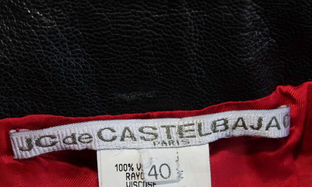 Pantalon cuir noir JC de CASTELBAJAC T.36 Vêtements