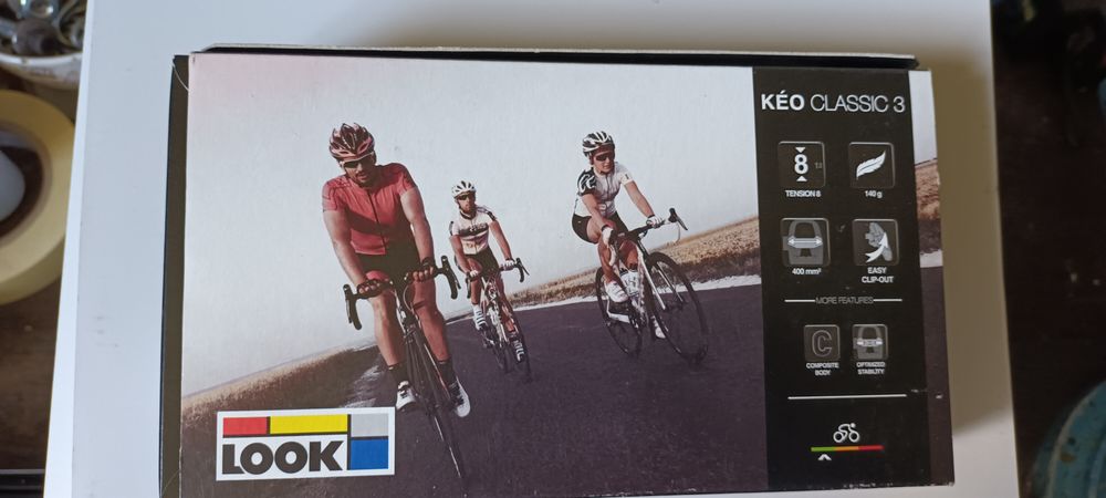 P&eacute;dales LOOK KEO CLASSIC 3 rouge Vélos
