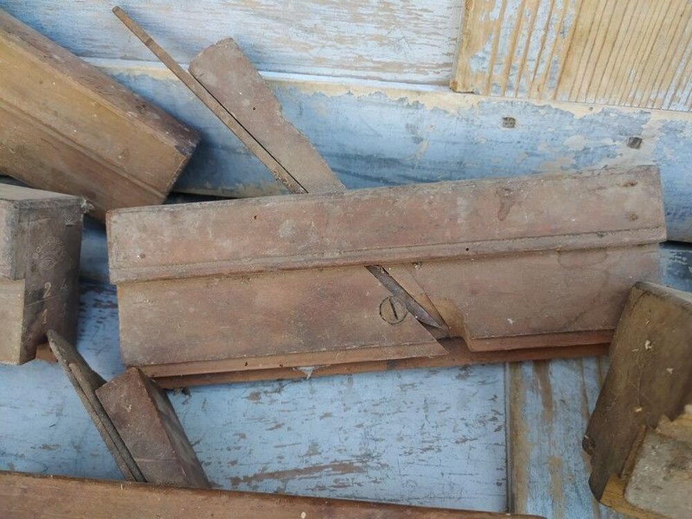 Lot Rabots Menuisier Bouvet Menuiserie Outil Ancien 