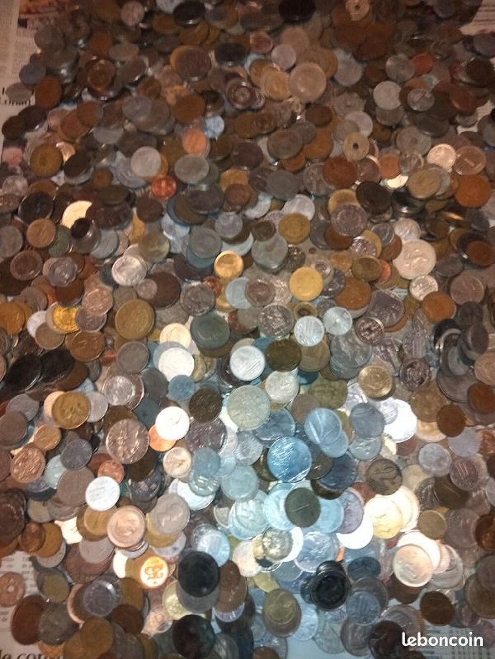 Lot de 8 kg Pi&egrave;ces de Monnaie du monde 
