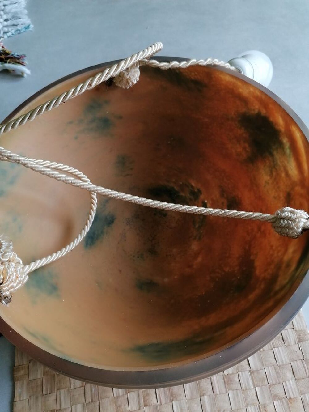 Ancien plafonnier en verre Décoration