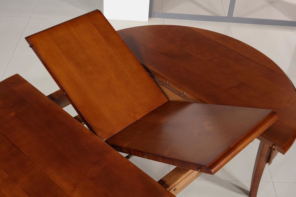 TABLE SEJOUR RONDE 120&deg; Merisier massif Meubles