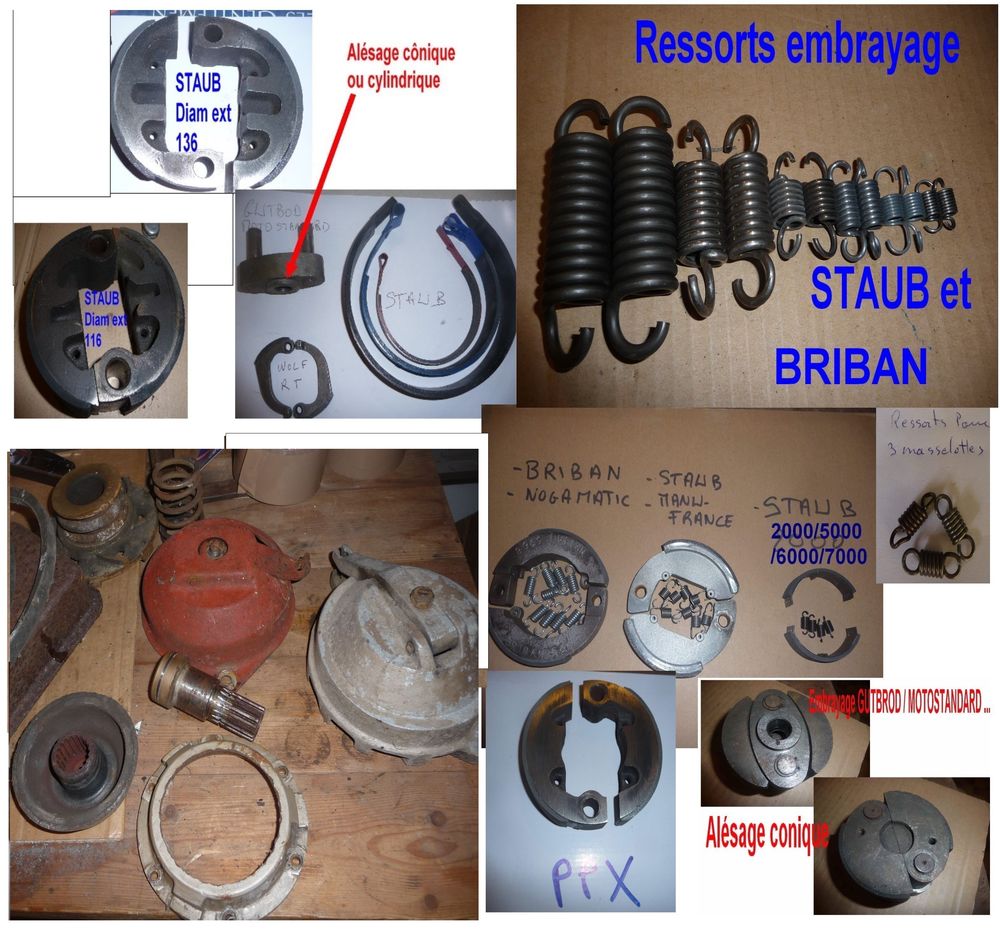 Ressorts embrayage motoculteur STAUB, Stafor, Mabec, Briban Jardin
