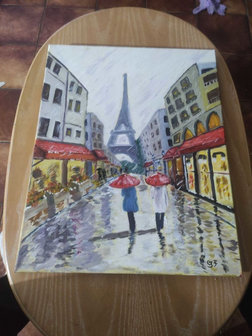 Tableau Paris sous la pluie Décoration