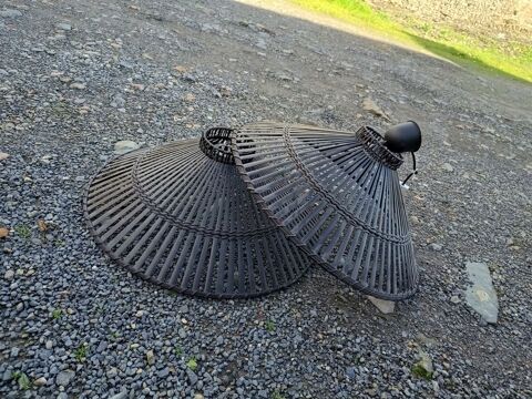 2 Abat-Jour / lustre , bois noir 1 Avranches (50)