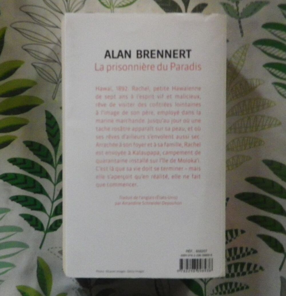 LA PRISONNIERE DU PARADIS de Alan BRENNERT Ed France Loisirs Livres et BD