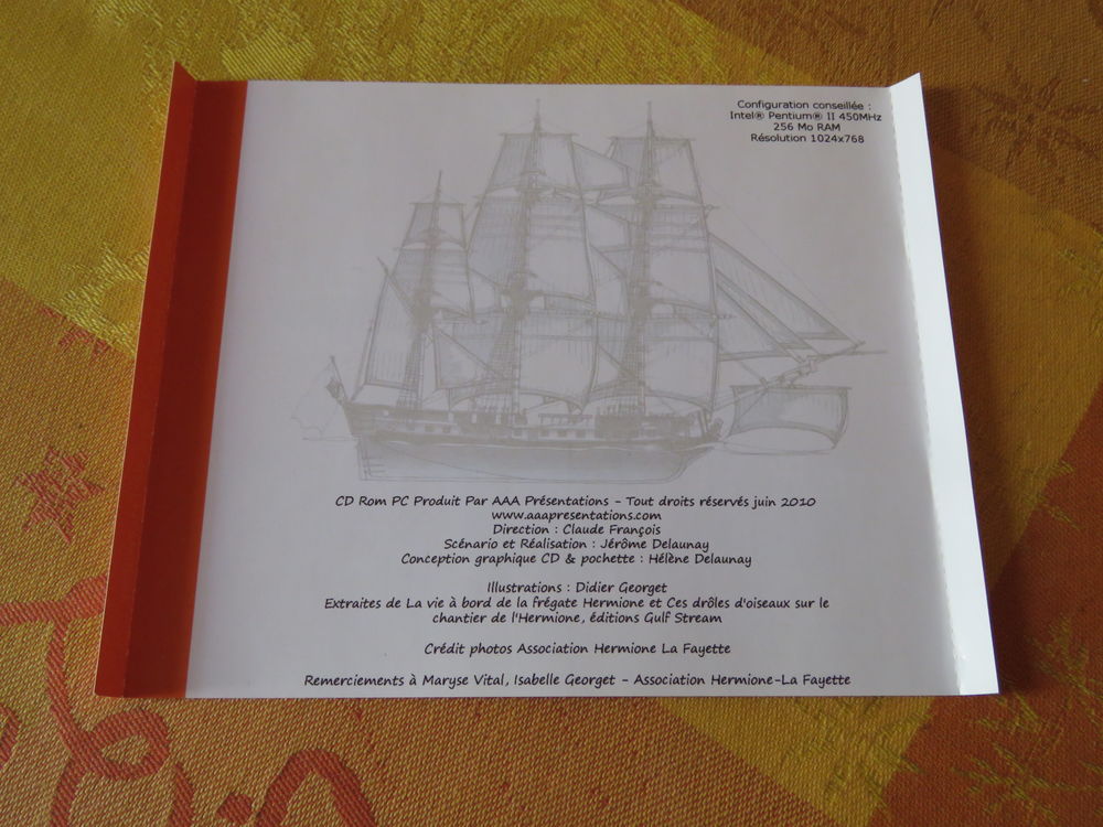 CD Rom Embarque avec la mouette &agrave; bord de l'Hermione 6/10ans Matériel informatique