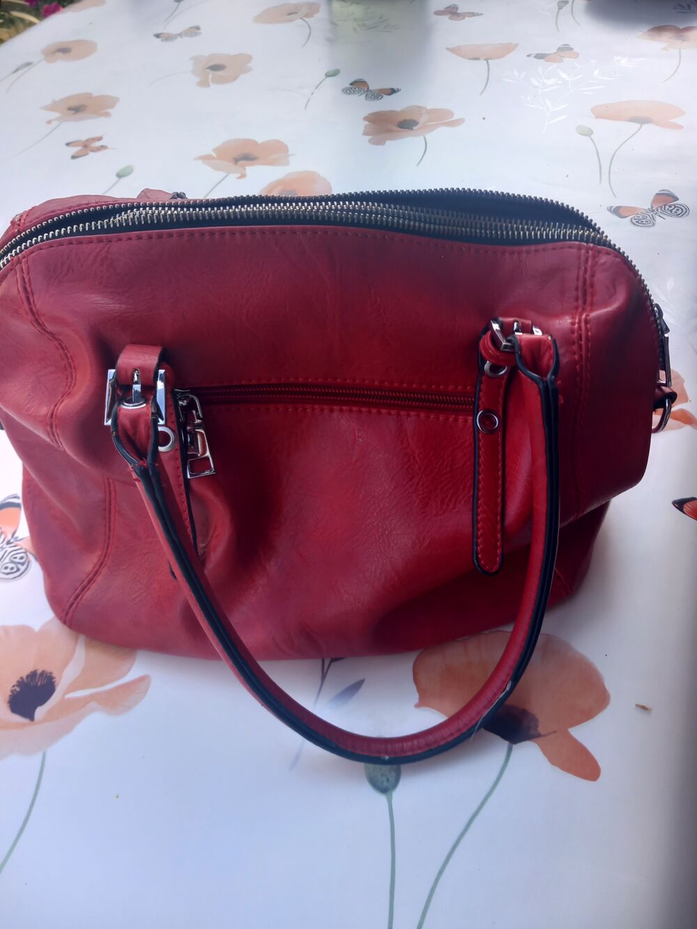 sac a main rouge Maroquinerie