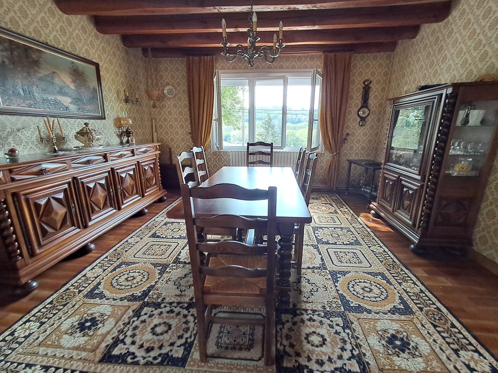 salle a manger complete en noyer marron a relooker Meubles