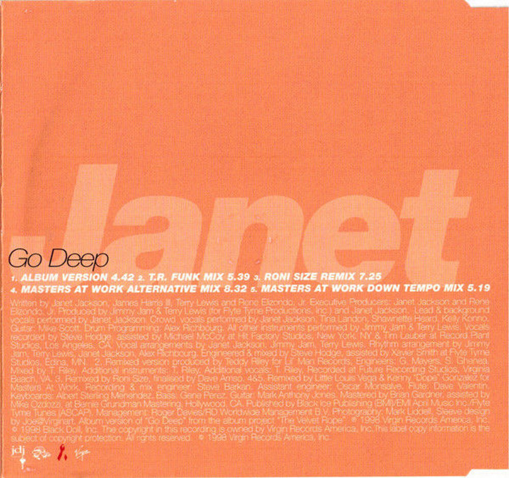 cd 2 titres Janet?? Go Deep (tres bon etat) CD et vinyles