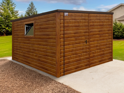 Abri de jardin 3×3 m Monopente Effet bois 2350 Courbevoie (92)