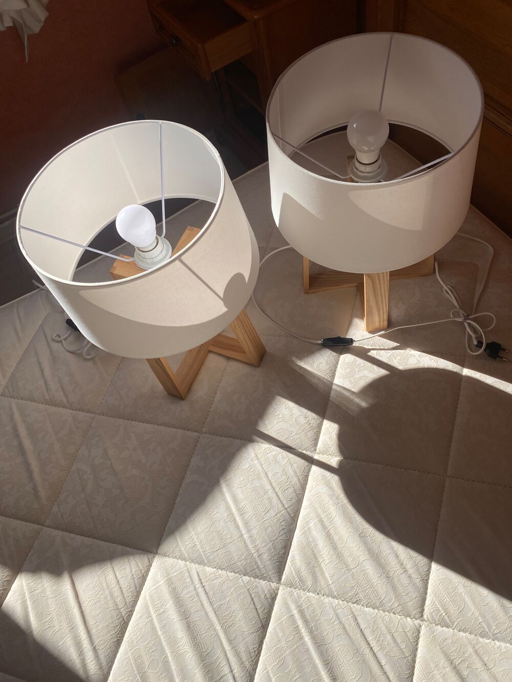 2 LAMPES DE TABLE OU DE CHEVET EN EXCELLENT ETAT D�coration