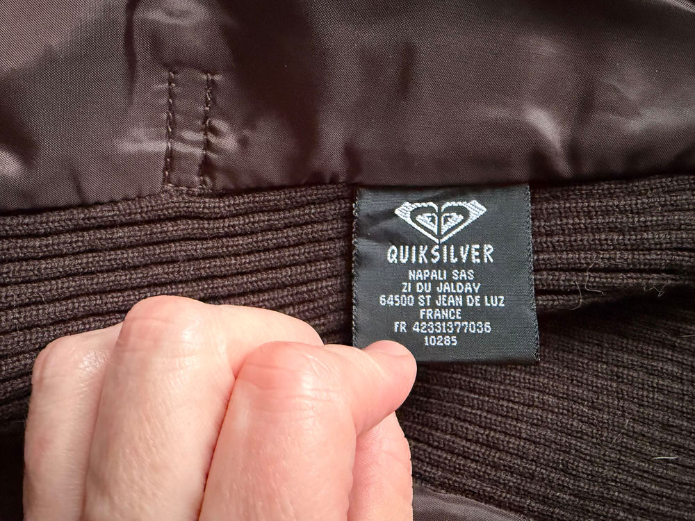 ? Veste en Cuir Roxy Camel ? Empi&egrave;cements Maille Vêtements