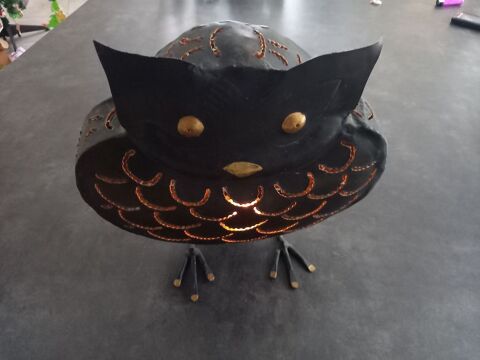 Photophore grand hibou noir et or 10 Boisset-et-Gaujac (30)