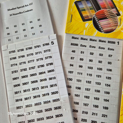 1000 �tiquettes adh�sives pour les couleurs du moulin� DMC 3 Saumur (49)