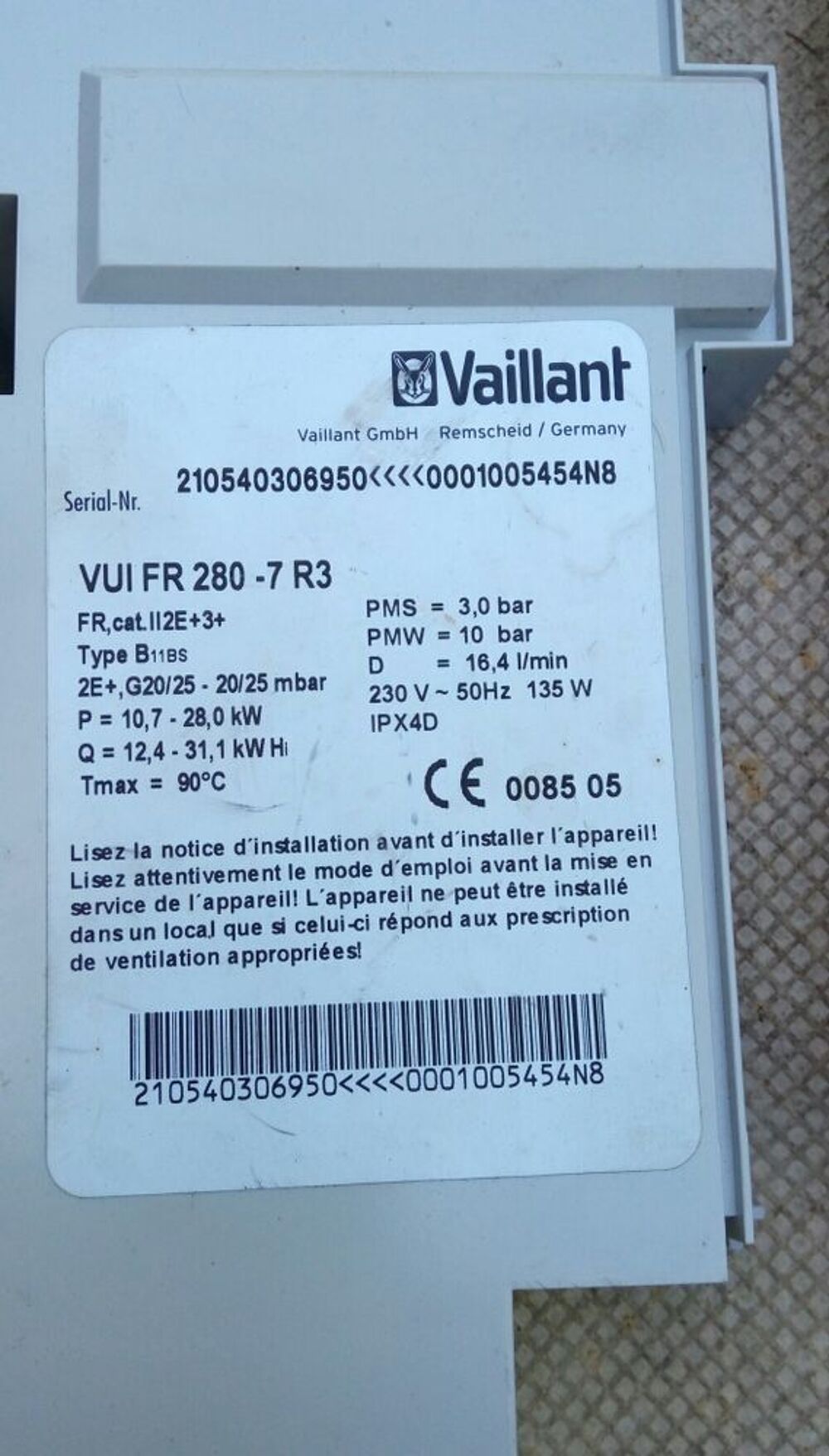 bougie d'allumage chaudiere gaz Bricolage
