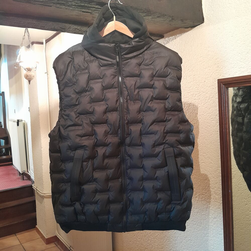 Doudoune sans manche noir pour homme Vêtements