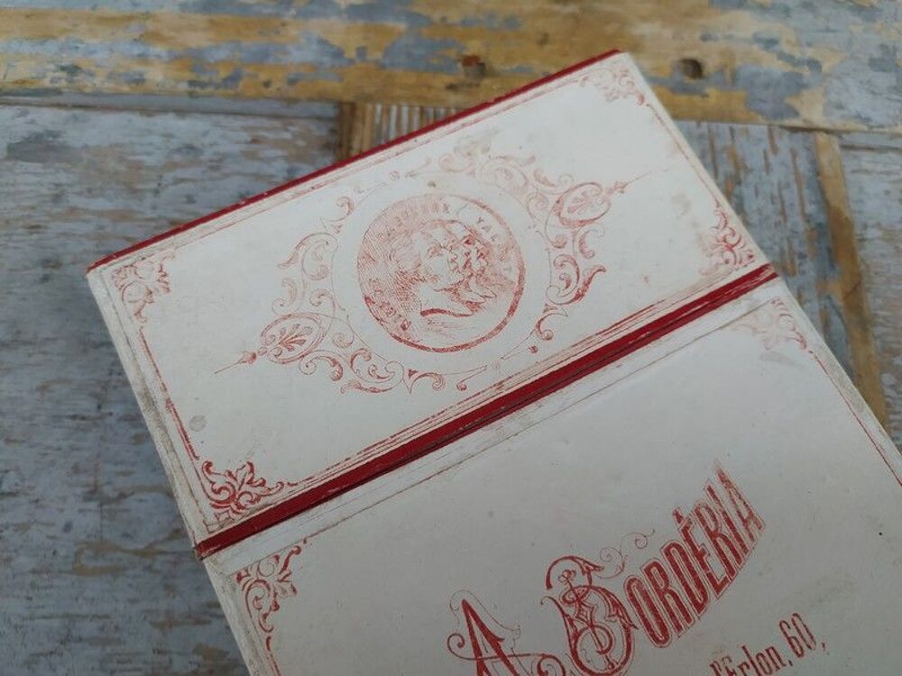 Ancienne Boite Photographies A. Borderia &agrave; Reims ca1880 