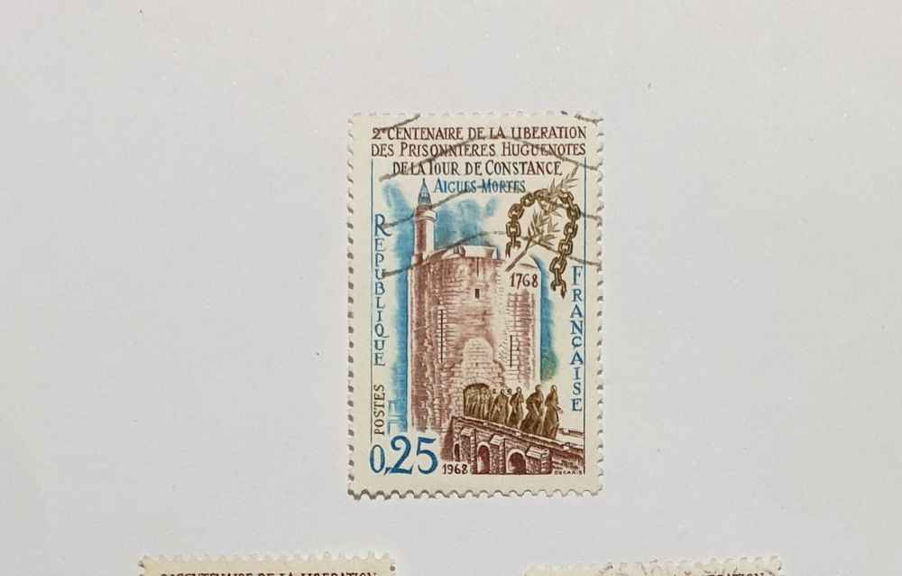 Timbre France Prisonni&egrave;res huguenotes d&acute;Aigues 1968 0.05 eur 