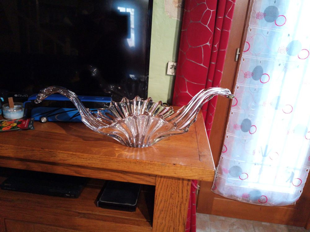 Grande Coupe a fruits en cristal Décoration