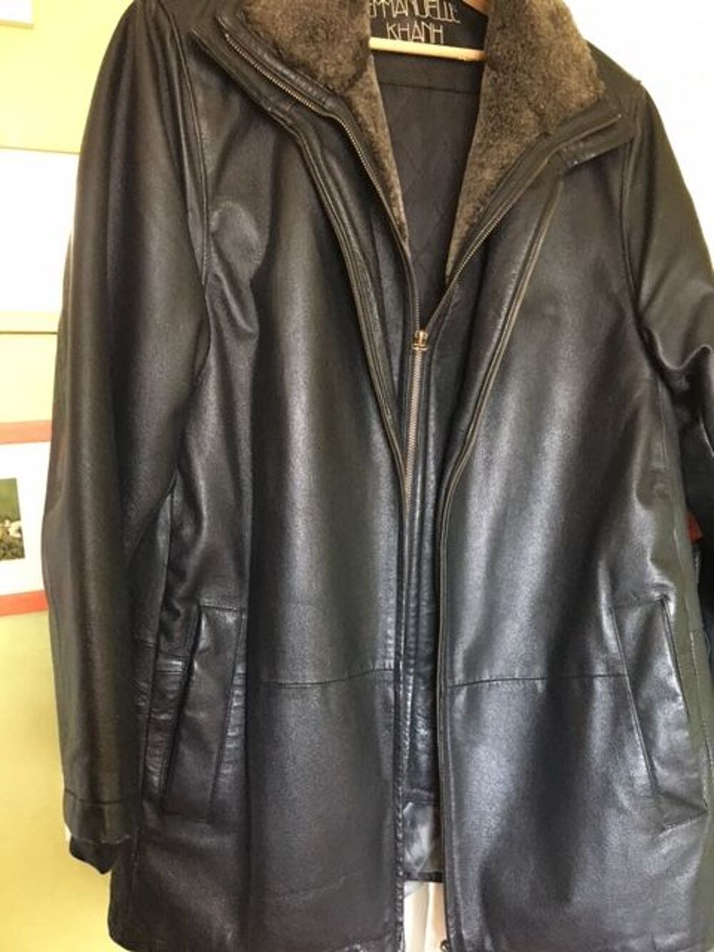 Veste en cuir noir Emmanuelle Kahn Vêtements