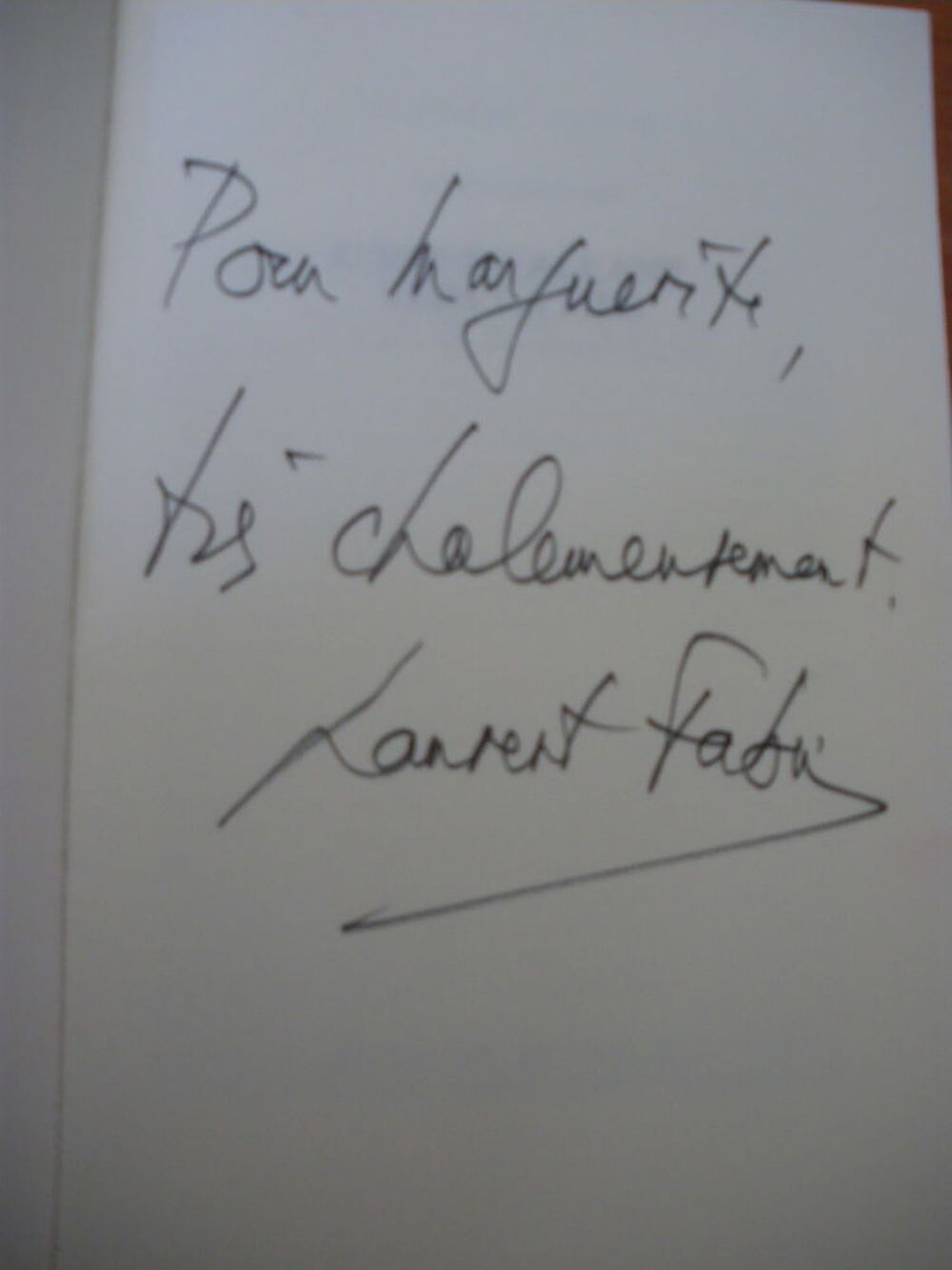 Livre "Laurent Fabius" d&eacute;dicac&eacute; Livres et BD