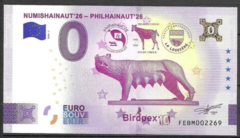 billet 0 euro 2026  ologramme  doré 4 Maubeuge (59)