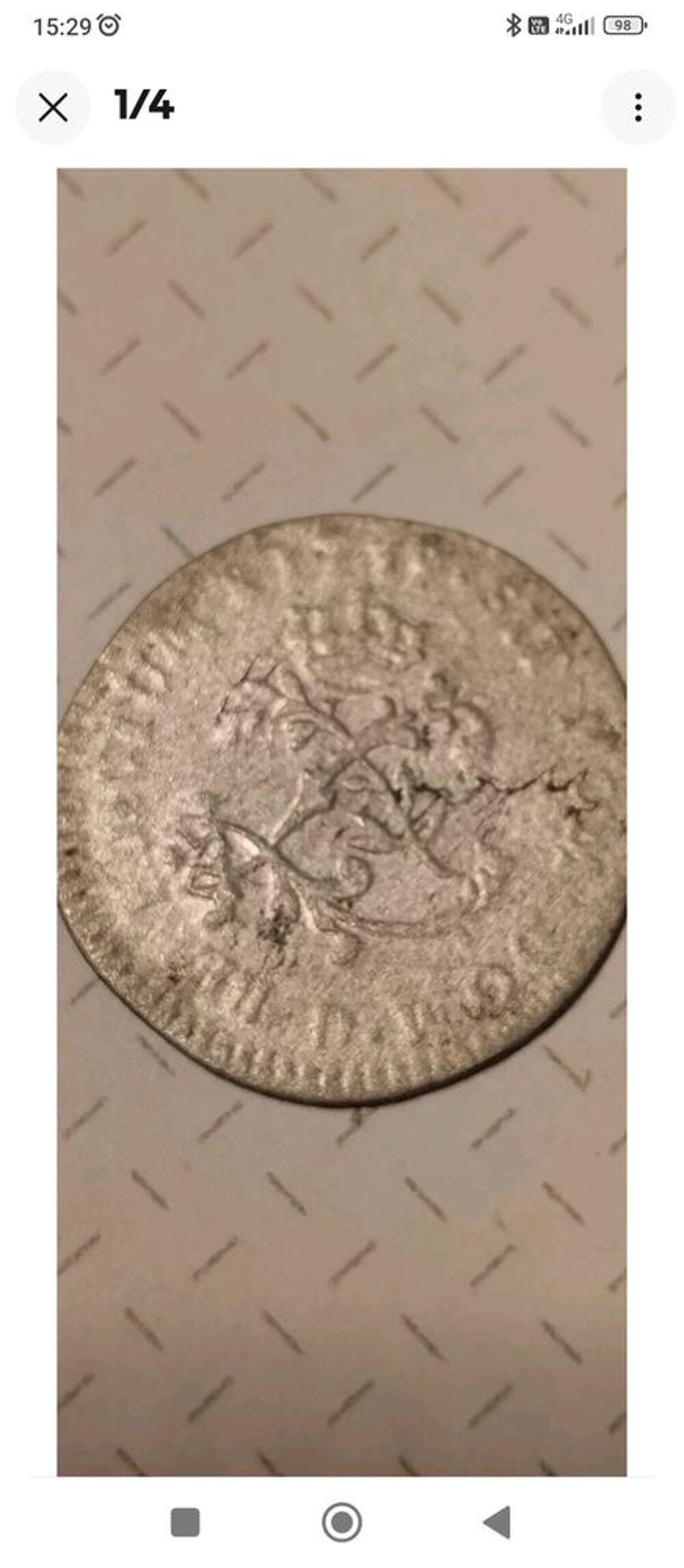 Double sol aux 2 L 1739 D en argent 