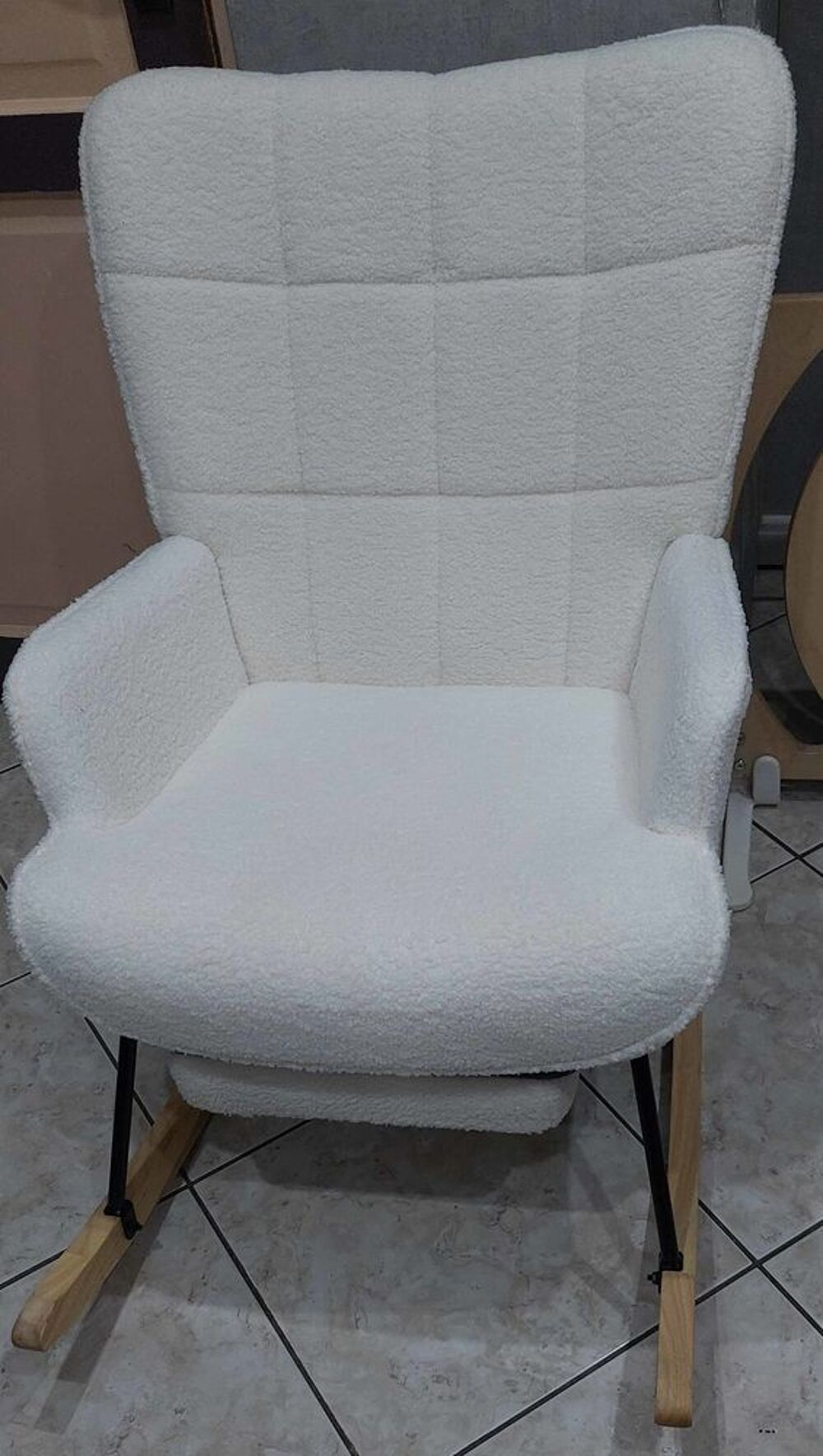 Fauteuil &agrave; Bascule avec Repose-Pieds Meubles