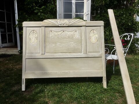 Lit ancien en ch�ne massif revisit� 190 Jouars-Pontchartrain (78)