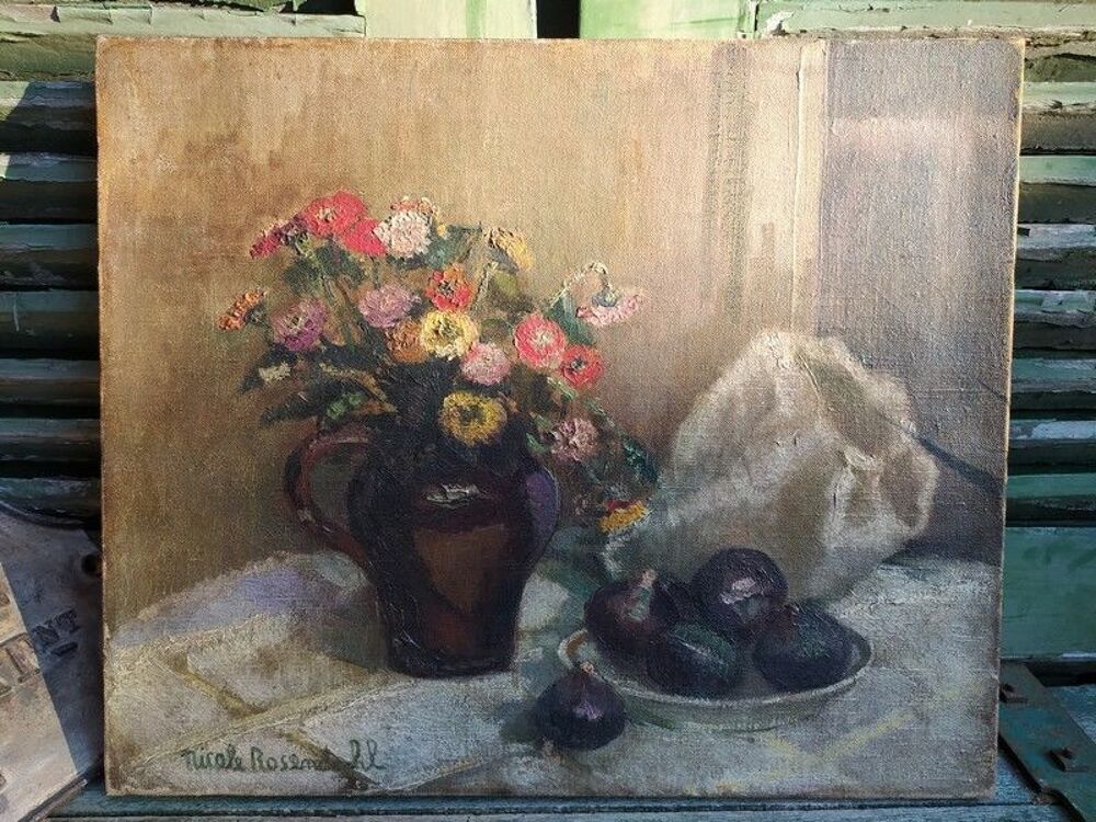 Tableau Nature Morte au Bouquet de Fleurs . Dcoration