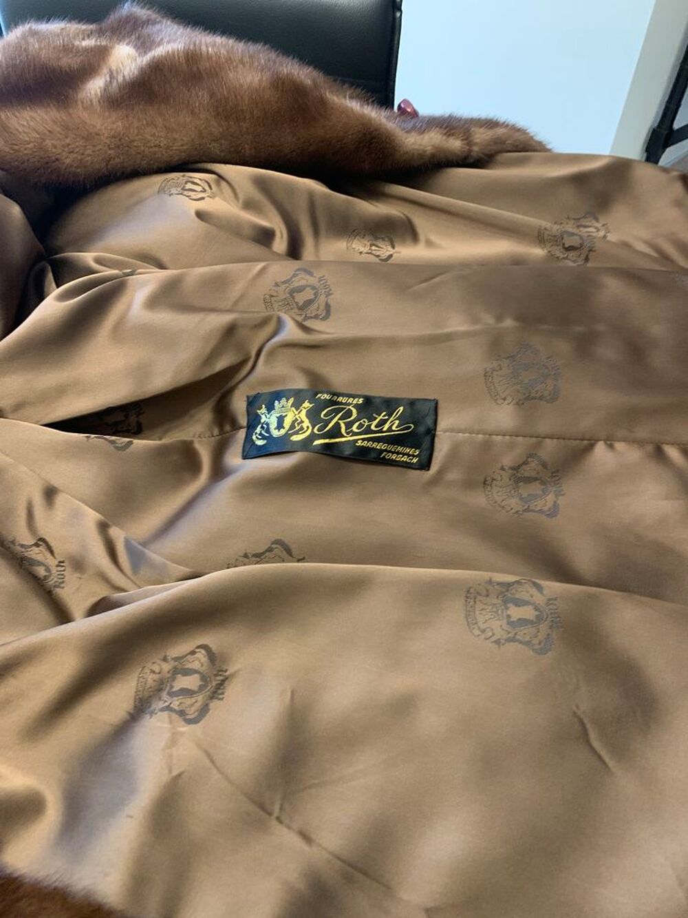 Manteau vison roux/brun taille 40/42 Vêtements