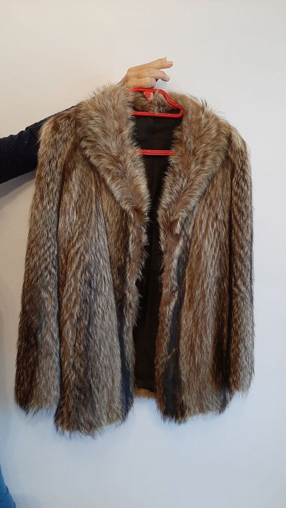 Veste 3/4 fourrure renard- Vêtements