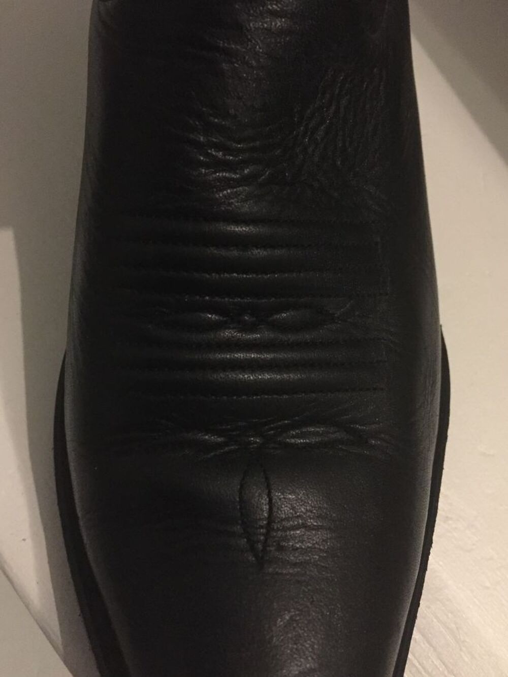 santiags EN CUIR NOIR P39 mixte Chaussures
