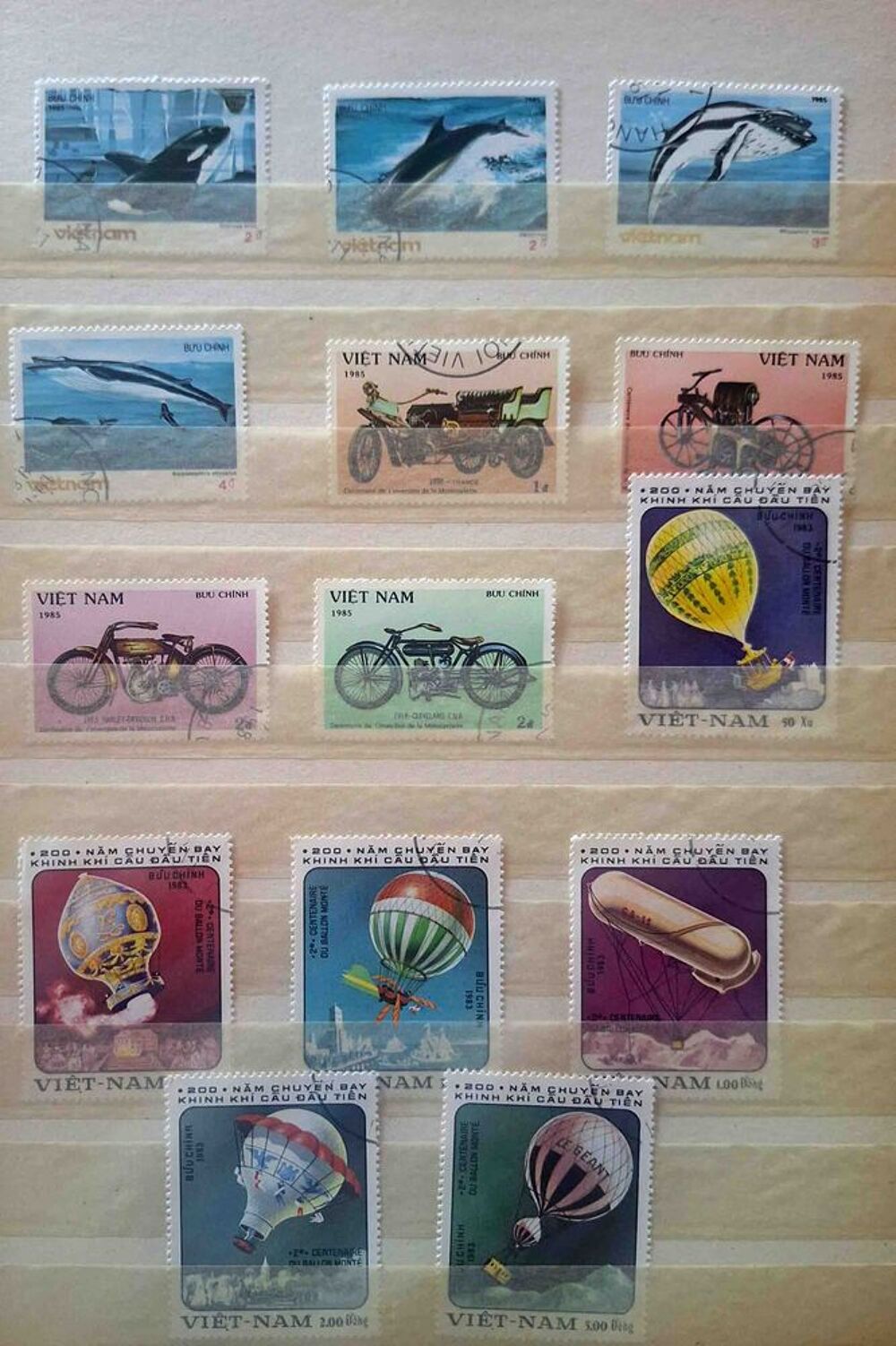 Lot de timbres de collection de 3 pays (Div3) 