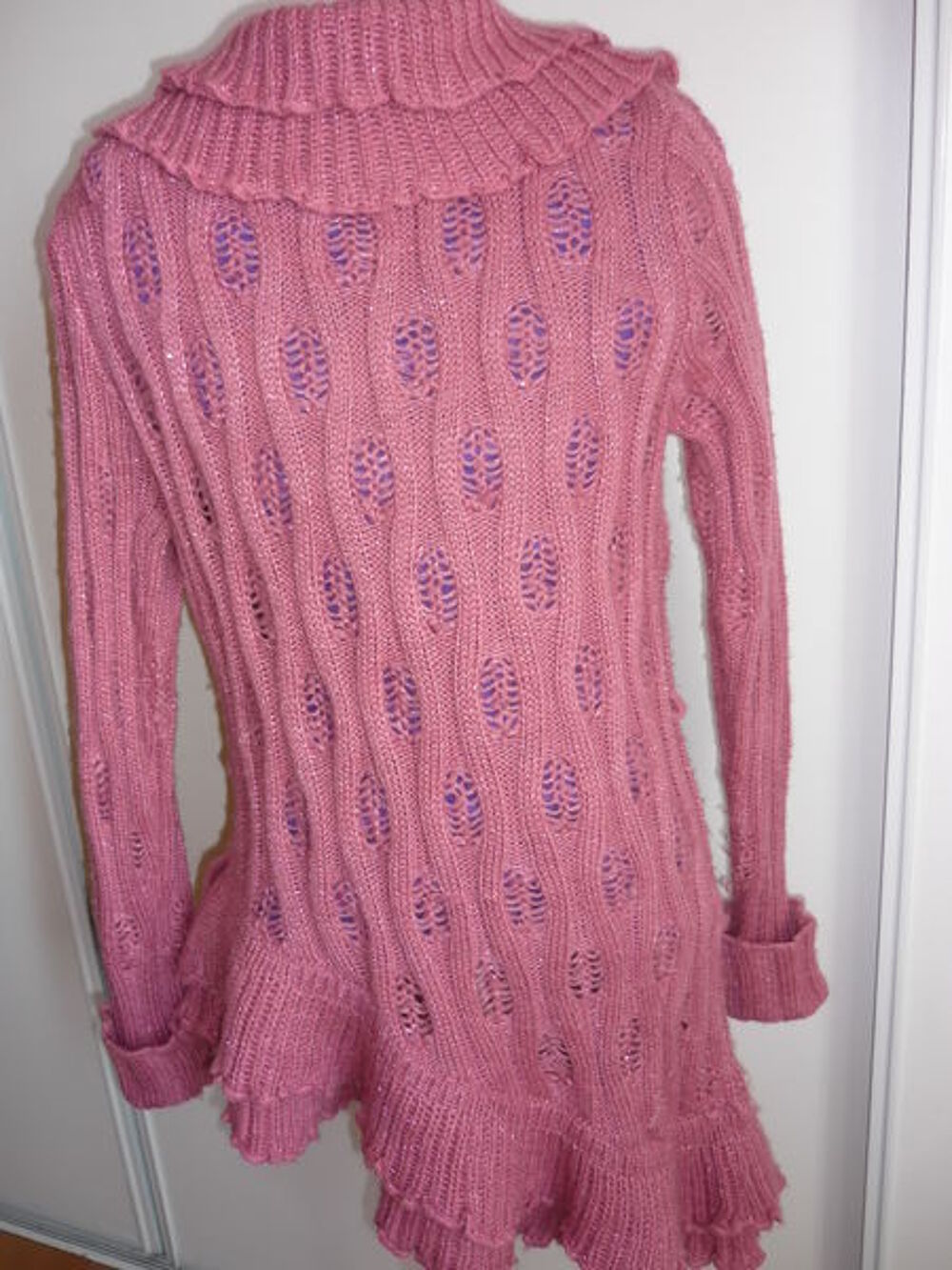 Veste en lainage rose Vêtements
