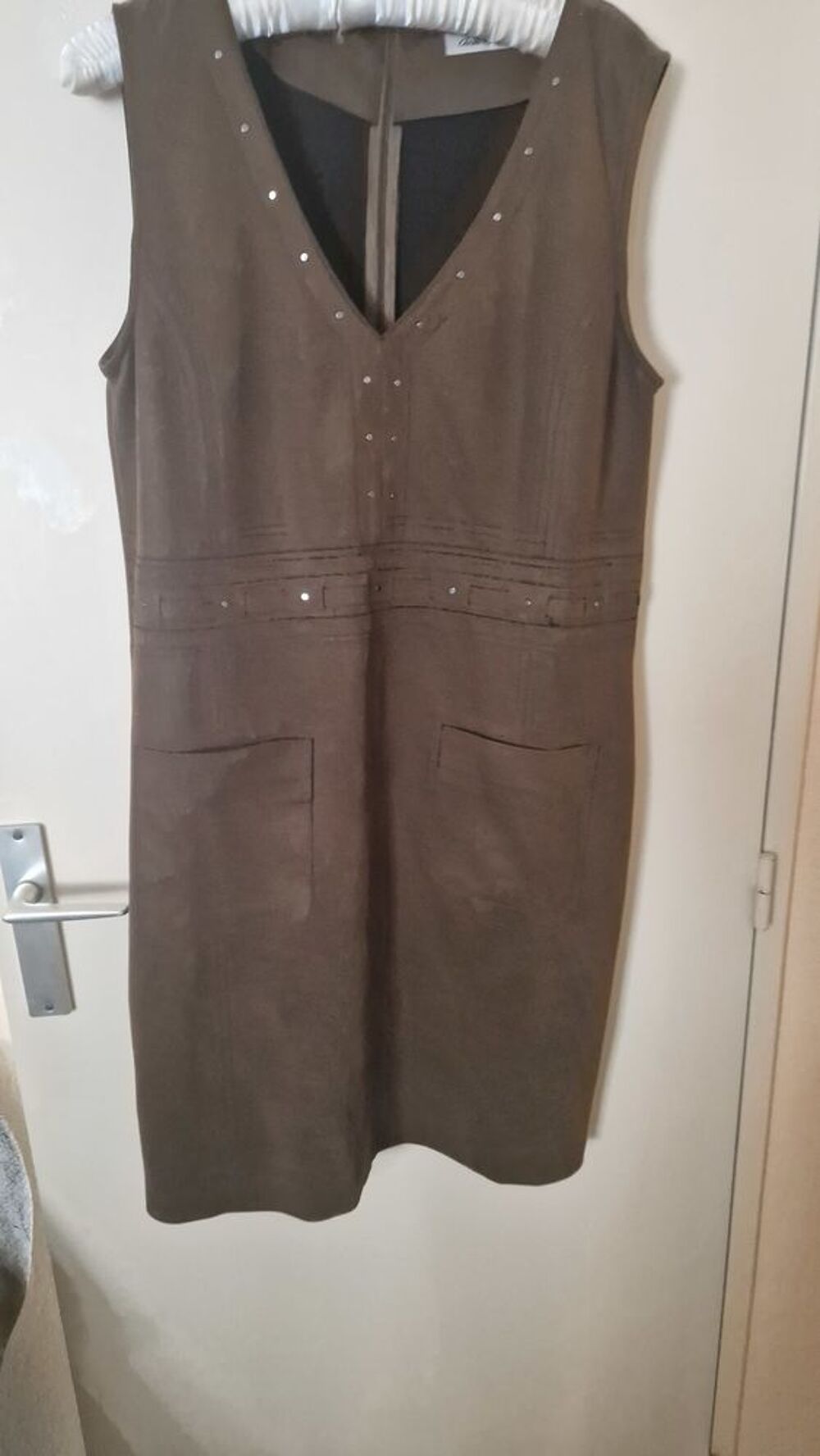 Robe en peau marron Christine Laure Vêtements