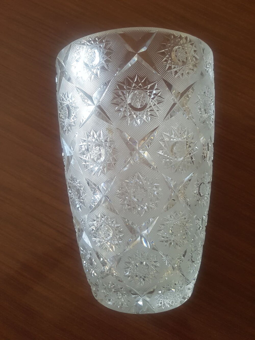 vintage vase cristal taill&eacute; Décoration