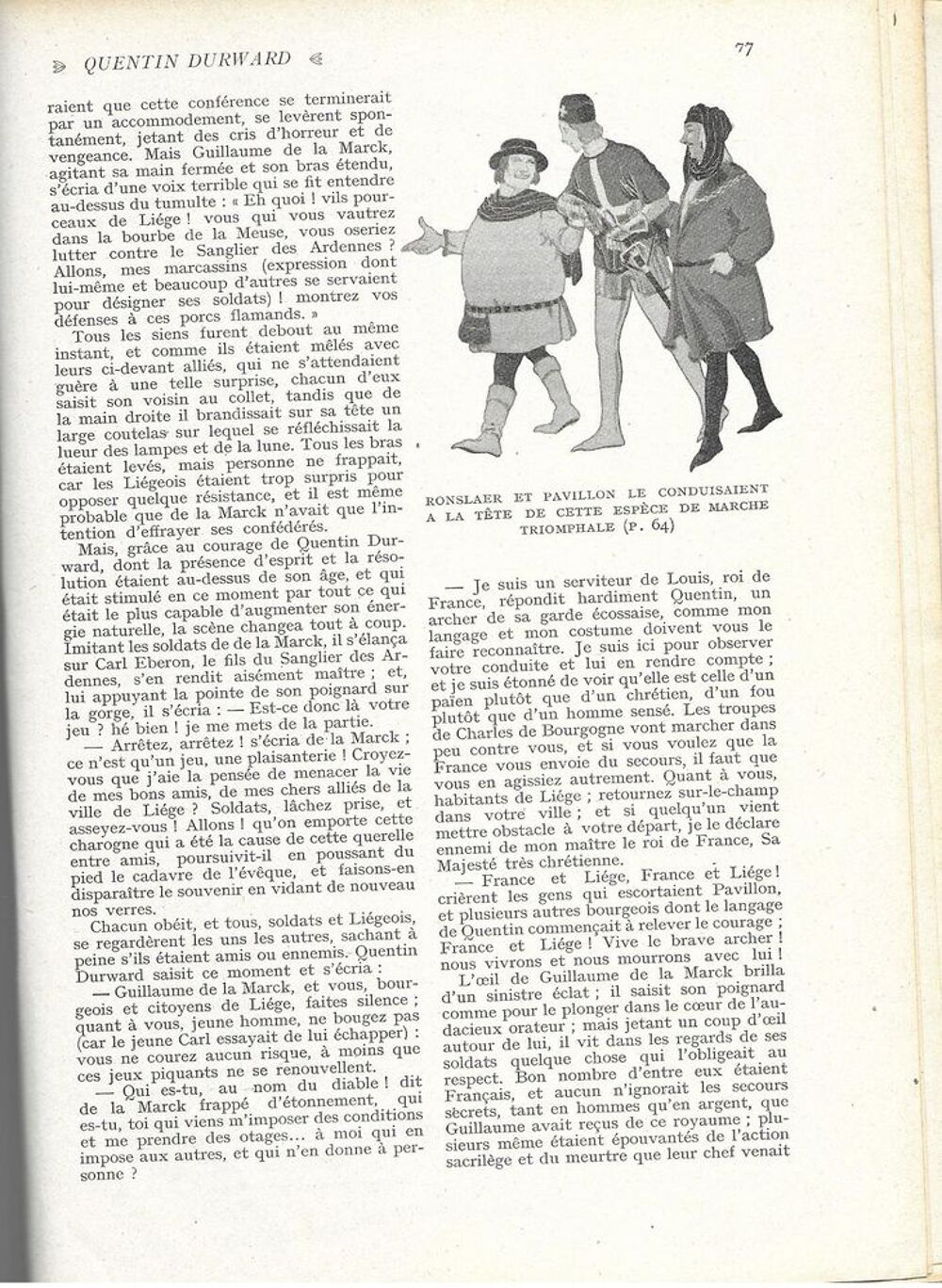 livre ,Quentin Durward 1913 de W Scott Livres et BD