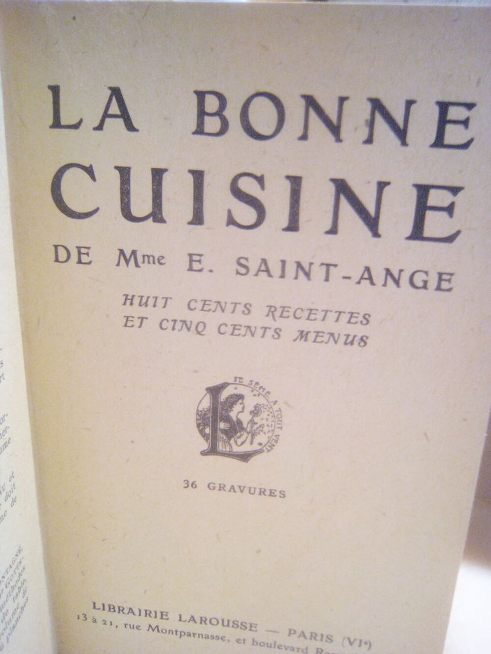 La bonne cuisine de madame Saint Ange Livres et BD